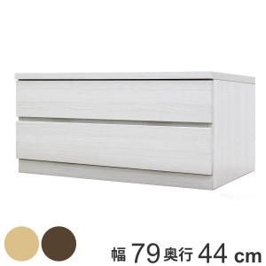 クローゼットチェスト 2段 日本製 Fit 奥行き44cm 幅79cm （ 開梱設置 チェスト 収納チェスト たんす タンス 収納 国産 完成品 箪笥 サイ