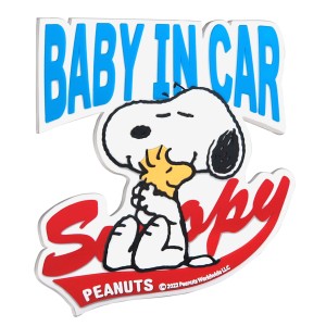 ステッカー ラバーセーフティステッカー スヌーピー （ カーサイン SNOOPY セーフティ サイン 車 赤ちゃん ベビー カーステッカー ベビー