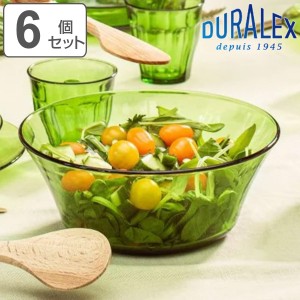 デュラレックス ボウル 23cm JUNGLE GREEN ジャングルグリーン 強化ガラス 6個セット （ 食洗機対応 電子レンジ対応 DURALEX サラダボウ