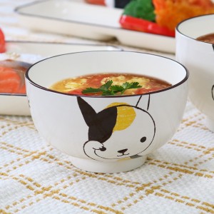 汁椀 260ml 小 Helloあにまる ねこ 食器 日本製 （ 電子レンジ対応 子供 食洗機対応 お椀 子供用食器 うつわ 猫 ネコ 猫柄 三毛猫 椀 子