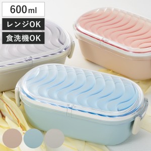 弁当箱 1段 600ml yurari レクタングル （ お弁当箱 ランチボックス 食洗機対応 レンジ対応 一段 小判型 クリア 日本製 食洗機OK レンジO