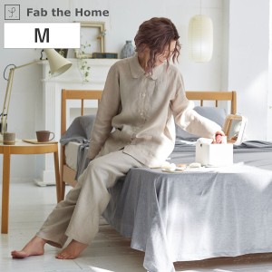 パジャマ Fab the Home Mサイズ レディース ファインリネン one-wash リネン麻 （ ファブザホーム 長袖 ルームウェア 部屋着 前開き 上下