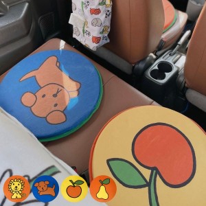 シートクッション 座布団 ミッフィー サークル 丸型 カー用品 （ miffy 車用 クッション 低反発 椅子 いす チェアパット 丸 円形 かわい