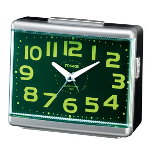 目覚まし時計 グッドモーニング2号 置き時計 ライト付き スヌーズ機能 文字板 シンプル （ 時計 置時計 見やすい アナログ 連続秒針 コン