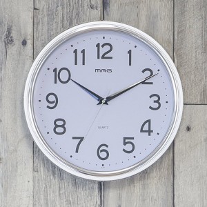 掛け時計 マグマル 時計 シンプル （ 壁掛け時計 アナログ インテリア 雑貨 壁掛け 連続秒針 静か 寝室 リビング 居間 とけい クロック 