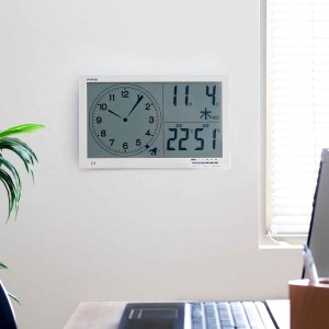 タイマー 大型 時計 温度計 湿度計 カレンダー マグネット付き （ 掛け時計 置き時計 デジタル 大きい スタンド 壁掛け時計 学校 オフィ