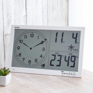 タイマー 大型 時計 温度計 湿度計 カレンダー マグネット付き （ 掛け時計 置き時計 デジタル 大きい スタンド 壁掛け時計 学校 オフィ