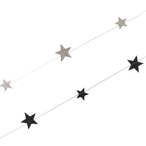 ガーランド 星 スター キラキラ 飾り 壁 （ オーナメント 飾り付け ペーパーガーランド パーティー 装飾 壁面 スターガーランド 誕生日会