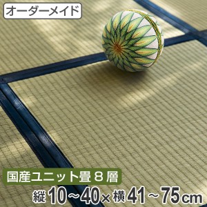 オーダーメイド 畳 国産 ユニット畳 い草 8層 縦10〜40×横41〜75cm （ サイズオーダー オーダー畳 畳マット オーダー い草ラグ い草カー