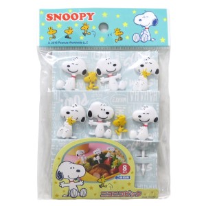 ピック ニコニコピック スヌーピー 8個入り （ SNOOPY おかずピック お弁当ピック 8本 ピンチョス 飾り 彩り 子供 お弁当 弁当 お弁当用 