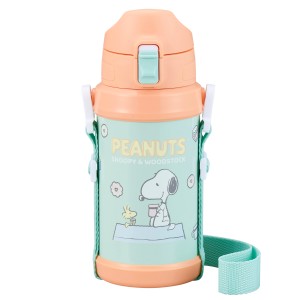 水筒 600ml ダイレクトステンレスボトル スヌーピー （ SNOOPY 直飲み 保冷専用 ステンレスボトル ダイレクトボトル ワンタッチ 子供 子