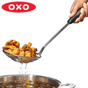 OXO ストレーナースクープ 食洗機対応 （ オクソー 穴あきおたま 穴あきレードル ストレーナー スクープ ステンレス キッチンツール かす