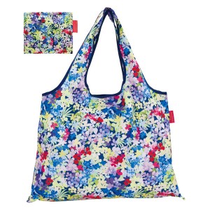 エコバッグ 2way Shopping Bag カラフルフラワー デザイナーズ （ ショッピングバッグ 買い物バッグ マイバッグ エコバック 折りたたみ 