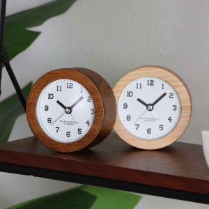 置き時計 アラームクロック 無垢材 目覚まし時計 時計 おしゃれ Eina （ 置時計 とけい クロック 木製 天然木 アナログ 北欧 北欧風 シン