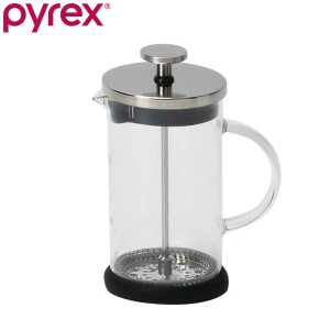 コーヒープレス 400ml Pyrex パイレックス 耐熱ガラス （ フレンチプレス コーヒー ガラス 耐熱 目盛り付き プレス コーヒーメーカー プ
