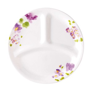 ランチプレート 21.5cm コレール CORELLE バイオレットミスト （ 食洗機対応 電子レンジ対応 オーブン対応 耐熱 仕切り皿 ランチ皿 白 お