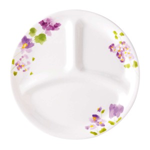 ランチプレート 26cm コレール CORELLE バイオレットミスト （ 食洗機対応 電子レンジ対応 オーブン対応 耐熱 仕切り皿 ランチ皿 白 お皿