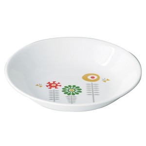 ボウル 21.5cm 深皿 CORELLE ケイユクッカ 強化ガラス （ 食洗機対応 電子レンジ対応 オーブン対応 耐熱 サラダボウル 盛り鉢 北欧風 花 