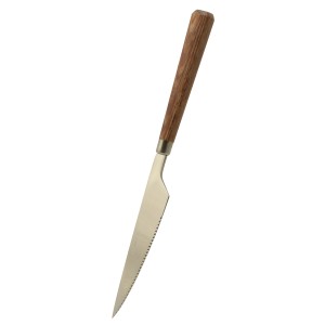 ステーキナイフ 22cm パッカーウッド ステンレス （ カトラリー ステンレス製 ステーキ ハンバーグ 肉料理 木製ハンドル おしゃれ ）