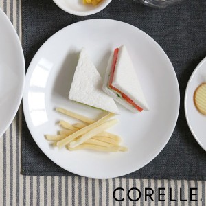 プレート 21.5cm CORELLE コレール ウインターフロスト 強化ガラス （ 食洗機対応 電子レンジ対応 オーブン対応 白 ホワイト 中皿 皿 お