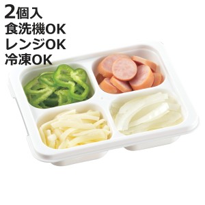 保存容器 30ml×4 冷凍つくりおき小分けトレー 30×4ブロック 2個組 （ プラスチック 食洗機対応 電子レンジ対応 冷凍 日本製 スタッキン