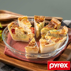 グラタン皿 大皿 23cm パイレックス Pyrex 丸 耐熱ガラス オーブンウェア ディッシュ 皿 食器 （ 耐熱 ガラス 大 丸型 ラザニア グラタン