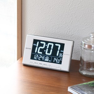 置き時計 デジタル電波時計 掛置き兼用 ルークデジット （ 壁掛け時計 デジタル 時計 インテリア 雑貨 掛け置き両用 カレンダー 温度 ア