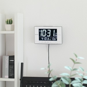 置き時計 デジタル電波時計 掛置き兼用 ルークデジット （ 壁掛け時計 デジタル 時計 インテリア 雑貨 掛け置き両用 カレンダー 温度 ア