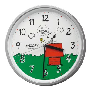 掛け時計 スヌーピー 8MGA40-M19 （ 壁掛け時計 アナログ 時計 インテリア 雑貨 連続秒針 壁掛け とけい クロック 掛け ウォールクロック