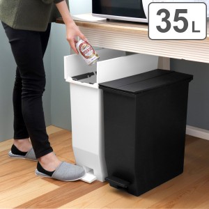 ゴミ箱 35L 分別 SOLOW ソロウ 抗菌加工 ( 35リットル ふた付き キッチン ダストボックス ごみ箱 分別ゴミ箱 抗菌 防汚 加工 ペダル式