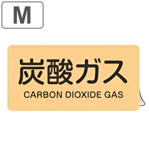 JIS配管アルミステッカー ガス関係 「 炭酸ガス 」 Mサイズ 10枚組 （ 表示シール アルミシール JIS 配管識別 識別表示 バルブ表示 ステ