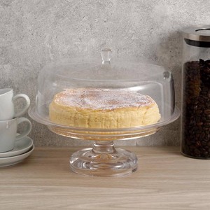 ケーキスタンド 26cm スイーツコンポート プラスチック （ 食洗機対応 ケーキ台 ケーキトレー ケーキトレイ 1段 製菓 キッチン カフェ テ