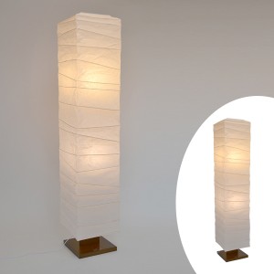 フロアライト 和紙 大型照明 揉み紙 柱型 2灯 （ 送料無料 フロアスタンド 照明 スタンドライト LED フロアスタンドライト おしゃれ 照明