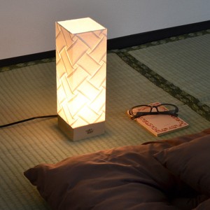 テーブルライト　和紙　プリーツ　角型　織姫　1灯 （ 送料無料 照明 和風 テーブル LED 和室 和モダン デスク 照明器具 和照明 おしゃれ