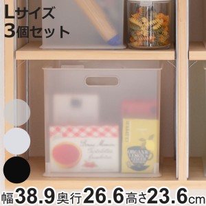 収納ボックス 収納ケース ナチュラ インボックス L プラスチック 日本製 同色3個セット （ 小物入れ 収納 カラーボックス インナーボック