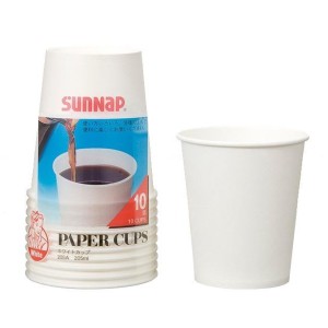 紙コップ 使い捨て ホワイトカップ 205ml 10個入 （ 使い捨て容器 コップ カップ 10個 使い捨てコップ ペーパーコップ ペーパーカップ シ