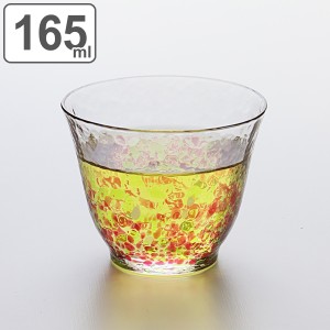 冷茶グラス 165ml 水の彩 花の彩 クリスタルガラス ファインクリスタル ガラス コップ 日本製 （ 食洗機対応 煎茶グラス 湯呑 ガラス製 