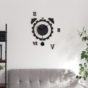 時計 掛け時計 DIY CLOCK ブラック ウォールクロック アナログ 掛け時計 おしゃれ（ 壁時計 壁掛け時計 インテリア 壁 貼る 貼り付け 簡