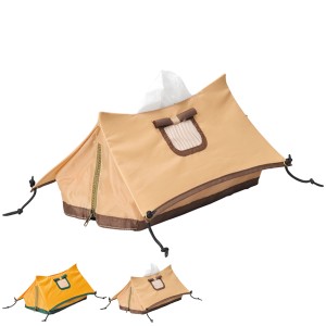 ティッシュケース ティッシュカバー 布 テント （ ティッシュ ケース ボックスティッシュケース かわいい テント型 キャンプ グッズ ボッ