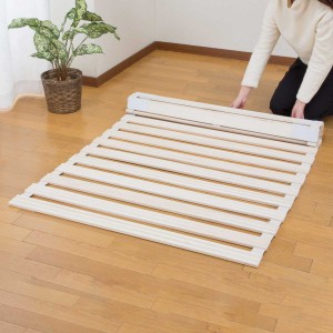 すのこベッド ロール式 100cm×200cm 桐 天然木 完成品 （ スノコ すのこ マット 折りたたみ 布団 ふとん 下 湿気 カビ 対策 薄い 軽い 