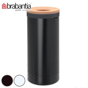 brabantia ランドリービン 35L （ ランドリーバスケット スリム 洗濯かご ランドリーボックス 洗濯 洗濯物 洗濯物入れ ふた コルク ンド