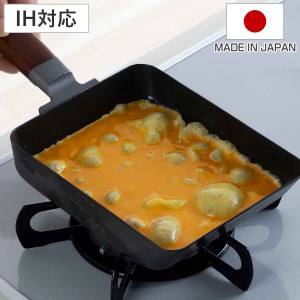 玉子焼き器 IH対応 鉄製 窒化加工 ファイバーライン 日本製 （ ガス火 IH 対応 エッグパン 卵焼き器 卵焼きフライパン 鉄製フライパン お