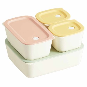 保存容器 システムコンテナランチ 4個入 （ 日本製 200ml 480ml 1050ml 保存 容器 ケース 冷凍 お弁当 ランチボックス 弁当箱 食洗機対応