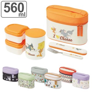 弁当箱 保温 560ml 抗菌 フォーク付き キャラクター ( 魔女の宅急便 トムとジェリー スヌーピー トトロ クロミ プーさん うさぎのおにわ