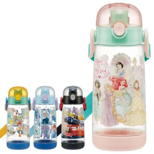水筒 キッズ ワンタッチ プラスチック 直飲み ボトル 480ml （ カーズ トイストーリー アナと雪の女王 プリンセス ディズニー すいとう 