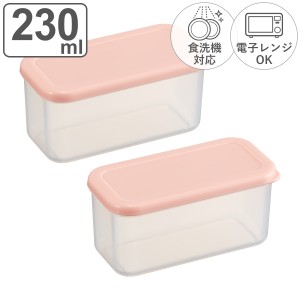 保存容器 230ml 作り置き小分け容器セット パウダーパステル 長角2個入 （ 日本製 プラスチック 食洗機対応 電子レンジ対応 保存 容器 食