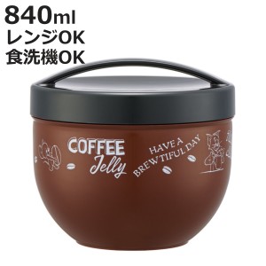 弁当箱 840ml 丼ランチボックスメンズ トムジェリコーヒー （ トムとジェリー どんぶり型 ランチジャー ランチボックス レンジ対応 食洗