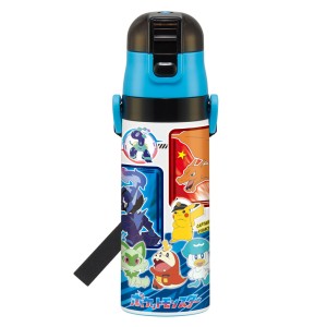 水筒 470ml 超軽量ダイレクトボトル ポケモン24 保冷専用 （ ポケモン 保冷 軽量 直飲み ワンタッチ ステンレスボトル 子供用水筒 子供 