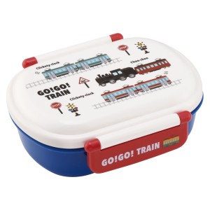 弁当箱 1段 360ml 抗菌ふわっとタイトランチ GO!GO!TRAIN （ 電車 ランチボックス 食洗機対応 レンジ対応 抗菌 日本製 ドーム蓋 キッズ 