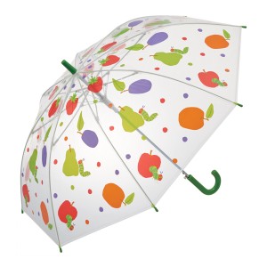 ビニール傘 子ども用 55cm ワンタッチ式 はらぺこあおむし 子ども用ビニール傘 傘 （ かさ カサ アンブレラ 雨具 レイングッズ 長傘 透明
